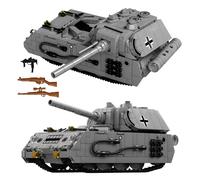 SymGrpu Panzer VIII Maus Building Blocks, WW2 Military Battle Tank Model Building Kit, Adults Collectible Model Tanks Sets to Build， Army Vehilces Display Toys for Kids(802PCS)