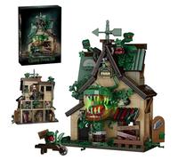 SymGrpu Piranha Plant Hut Building Set, 1128 PCS Horror House Building Block Kit with Glow-in-the-Dark Carnivorous Flowers, Haunted Halloween House Model for Adults & Teens, Scary Home Decor Gift