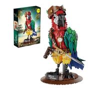 SymGrpu Pirate Parrot Building Set for Adults, 1236 Pieces Birds Building Bricks Toy, Animals Display Model for Home Office Decor, Birthday for Teenagers