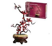 SymGrpu Plum Blossom Building Set, 317 Pieces Flowers Bonsai Building Blocks for Adults, Artificial Flowers for Table Centerpieces Home Decor, Birthday Gift for Plant Lovers Kids Aged 6+