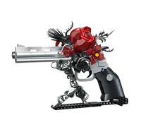 SymGrpu Revolver Roses Bouquet Building Set, Gothic Gun & Flowers Building Bricks, DIY Botanical Gun Model for Adults, Halloween Home Decor, Unique Dark Fantasy Gift for Teens(631PCS)