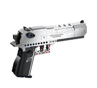 SymGrpu Technik Desert Eagle Pistol Building Block, Gun Model Building Kit with Shooting Function, Machine Gun Military Weapon Building Set for Military Hobby Collectors, 360 PCS
