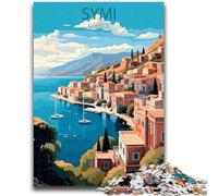 Symi Greece Jigsaw Puzzles for Teenagers 1000 Jigsaws, for Age 14+ Fun Games Fun Activities at Home, Birthday Gifts, Travel Gifts 1000pcs (26x38cm)