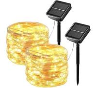 Symihoo [2 Pack] Solar Garden String Lights Outdoor,240 LED Extra-Long12M/40Ft Solar Fairy Lights,8 Modes Decor Solar Powered Lighting Waterproof for Patio,Yard,Party (Warm White)