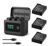 SYMIK 3-Pack Action 6 Batteries and Charger for DJI Osmo 360 Action 5 Pro