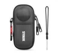 SYMIK Capsule Case for Insta360 X5 / X4 (for Original Lens Cap), Anti-Water Splash, Anti-Shock, Portable Travel Bag w/Carabiner, Protective Storage Nylon Carrying Case for Insta 360 X5 X4 Accessories