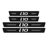 Symilov 4pcs Car Outer Door Sill Protector for Hyun-dai Accent TUCSON i10 i20 ix25, Carbon Fiber Auto Kick Plates Accessories Scuff Guard Threshold Cover Pedal Sticker Trim - Self-Adhesive, i10