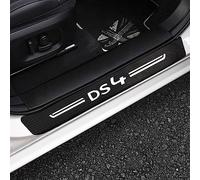 Symilov 4pcs Car Outer Door Sill Protector Kick Plates for Citr-oen DS3 DS4 DS5 DS6 DS7 C1 C2 C3 C4 C5, Carbon Fiber Scuff Guard Threshold Cover Pedal Trim Sticker Auto Styling Accessories, DS4