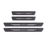 Symilov 4pcs Car Outer Door Sill Protector Kick Plates for OP-EL OPC Corsa Astra Insignia Mokka Adam, Carbon Fiber Scuff Guard Threshold Cover Pedal Trim Sticker Auto Styling Accessories, Corsa