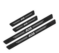 Symilov 4pcs Car Outer Door Sill Protector Kick Plates for Peu-geot 107 108 206 207 208 2008 5008 Rifter, Auto Scuff Guard Threshold Cover Pedal Carbon Fiber Non-Slip Sticker Trim Accessories, 408
