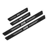 Symilov 4pcs Car Outer Door Sill Protector Kick Plates for Peu-geot 107 108 206 207 208 2008 5008 Rifter, Auto Scuff Guard Threshold Cover Pedal Carbon Fiber Non-Slip Sticker Trim Accessories, 208