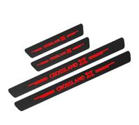 Symilov Car Door Sill Protector for Op-el Vauxhall Crossland x 2017-2024, 4Pcs Anti Scratch Carbon Fiber Threshold Edge Entry Guard Stickers Kick Plates Styling Accessories,Red