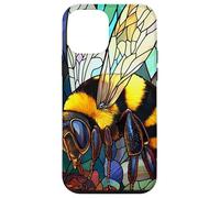 Symmetrical Bee Illustration in Mosaic Case for iPhone 12 mini