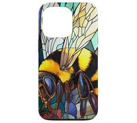 Symmetrical Bee Illustration in Mosaic Case for iPhone 13 Pro