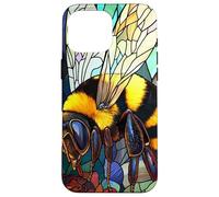Symmetrical Bee Illustration in Mosaic Case for iPhone 16 Pro Max