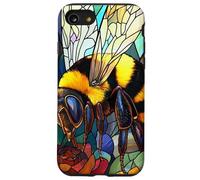 Symmetrical Bee Illustration in Mosaic Case for iPhone SE (2020) / 7 / 8