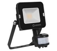 Symmetrical Black LED Value Floodlight 10W 900lm Warm White IP65 with Sensor