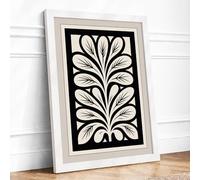 Symmetrical Form Botanical Framed Wall Art Print A4 White | Ready to Hang, Premium Gi Paper, Fade-Resistant Inks, Securely Packaged, UK Made
