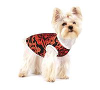 Symmetrical pattern of batik Small Cotton Dog Vest M - Breathable, Comfortable, Stylish Apparel for Pets