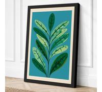 Symmetrical Plant Study Canvas Wall Art Print 24x16 Inch