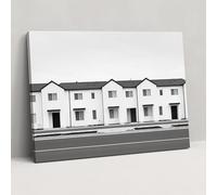 Symmetrical Suburban Wall Art - Harlem, Minimalist Photograph, Suburban, Wall Decoration, 36" x 24"
