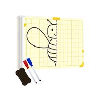 Symmetry Drawing Board, Erasable Learning Tool, Concentration Training Educational Toy, Reusable Drawing Accessory for Children, Boys Girls Creativity Activity Set, Kid Classroom Home Play Use