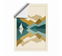 Symmetry in Stone Minimalist Unframed Wall Art Print A4 (29.7×21cm), Wall Decor for Living Room, Bedroom, Office & Home, Art Gift
