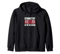 Symmetry Is My Religion Body Piercing Professional Piercers Zip Hoodie
