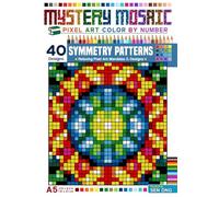 Symmetry Patterns Mystery Mosaic Color By Number: Beautiful Mandalas and Geometric Pixel Designs for Adults to Relax, Focus, and Unwind (Pocket Mosaic Color By Number)