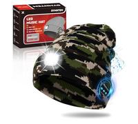 SYMNTEM Rechargeable Unisex Beanie Hat with Light, Cool Gadget for Women, Birthday Gifts for Men, Gifts for Him, Camouflage, L