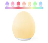 sympa Baby Night Light Kids, Touch Egg Night Light for Nursery, BPA Free | 7 Changeable RGB Colors & Stepless Dimming, Rechargeable Tap Light with a 1-hour Timer & Touch Control, Egg Light for Newborn