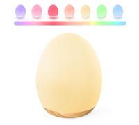 sympa Baby Night Light Kids, Touch Egg Night Light for Nursery, BPA Free | 7 Changeable RGB Colors & Stepless Dimming, Rechargeable Tap Light with a 1-hour Timer & Touch Control, Egg Light for Newborn