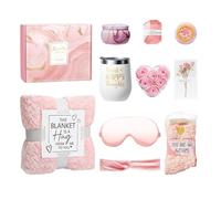 Sympathy Basket for Women | Spa and Self Care Kit | Wellness Luxury Relaxation Set with Flannel Blanket for Her Friends Mother Sister Mom Wife Family