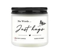 Sympathy Candle, Whimsical Handmade Lavender Scented Candle-JUST HUGS, Premium Soy Wax Candle, Scented Candles Gifts for Women Office Appreciation Events & Family Celebrations, 3.5 Oz