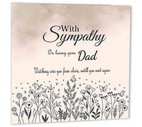 Sympathy Card - Dad Condolences - Sorry for your Loss Card Bereavement Father