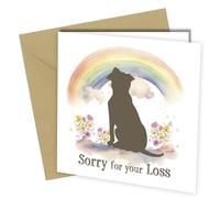 Sympathy Card for Dog Bereavement Condolence Sorry For Loss Death of pet Deepest Sympathy Thoughtful Thinking of You for Owner #356