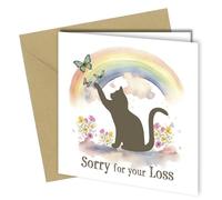 Sympathy Card for Pet Cat Bereavement Condolence Sorry For Loss Death of pet Cat Deepest Sympathy Card Thoughtful Cat Owner Thinking of You Card for Pet Owner #355