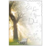 Sympathy Card (JJ4369) Sad Loss Of Your Dad - The Park - Silver Embossed