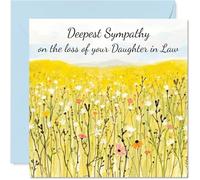 Sympathy Card Loss of Daughter in Law - Field of Memories - Mourning Bereavement Cards for Adults, 145mm Condolences Thinking of You Greeting Cards