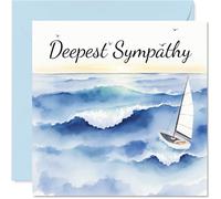 Sympathy Card Loss of Generic - Sail into the Sunset - Mourning Bereavement Cards for Adults, 145mm Condolences Thinking of You Greeting Cards