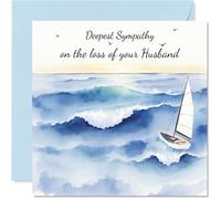Sympathy Card Loss of Husband, Sail into the Sunset