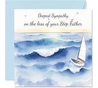 Sympathy Card Loss of Step Father, Sail into the Sunset
