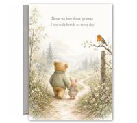 Sympathy Card Robin Memorial Bereavement Card SYM27 | Comforting woodland design with envelope included, blank inside for your own heartfelt message.