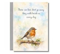 Sympathy Card Robin Those We Love Don't Go Away SYM03