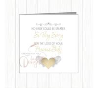 Sympathy Card - Sorry For The Loss Of Your Baby - Miscarriage Stillborn Gender Unknown, Heart & Wings