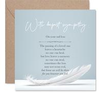 Sympathy Card - The Sad Loss of Your Friend - Bereavement Card for Colleague Friends, 145mm x 145mm Neighbour Family Mournful Greeting Cards