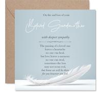 Sympathy Card - The Sad Loss of Your Grandmother - Bereavement Card for Grandson Granddaughter, 145mm x 145mm Nanna Grandma Mournful Greeting Cards