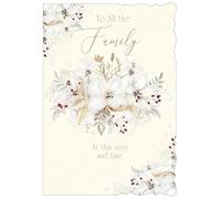 Sympathy Card - to All The Family 7.5" x 5.25" Bereavement Condolence