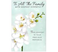 Sympathy Card - To All The Family - 7.5" x 5.25" Bereavement Condolence 50C