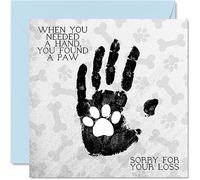 Sympathy Cards Bereavement Loss of Pet Condolences Card - Found A Paw - Mourning Bereavement Cards for Adults, Sorry For Your Loss, 145mm Thinking Of You Greeting